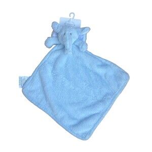 So Dreamy Plush Blue Elephant Baby Security Blanket Lovey Embroidered Eyes New